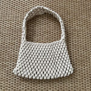 J Crew Cream Woven Handbag